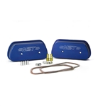 MST - BLUE - BILLET ALUMINUM VALVE COVERS WITH VENTS - USES STOCK VALVE COVER GASKETS