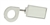 EMPI 16-8571 - RECTANGULAR - SIDE VIEW MIRROR -  2' X 3 1/2" MIRROR - END PIN CLAMP ON MIRROR FOR 1 1/2" TUBING