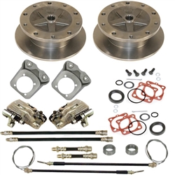 EMPI 22-2928-F - WIDE REAR DISC BRAKE KIT W/ E-BRAKE & HD BRACKETS - 5/205 - SWING AXLE 58-67