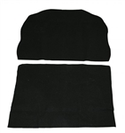 Trunk Carpet Kits - 1971-72- Super  Beetle - sedan  and  Conv - Trunk Carpet - 2 piece - Black - 4286