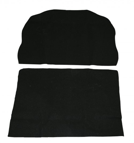 Trunk Carpet Kits - 1971-72- Super  Beetle - sedan  and  Conv - Trunk Carpet - 2 piece - Black - 4286