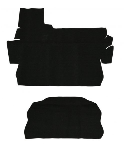 Trunk Carpet Kits - 1973-79- Super  Beetle - sedan  and  Conv - Trunk Carpet - 2 piece - Black - 4287