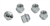 EMPI 70-2884 - Alloy Lug Nuts, Chrome, M14-1.5, Set of 5