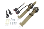 3 Point Rectractable   Belt/ Harness w/ Hardware  -  Tan  -  18-1030