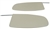 Sun Visors and Clips - Bug - Convertible - Sun Visors - 1958-64 - Ivory - Pair - 4425